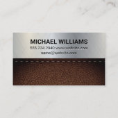 モノグラム金ゴールド金属 |レザー 名刺 (裏面)