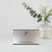 モノグラム金ゴールド銀エレガントテンプレートエクストラシック 名刺 (スタンド正面)