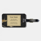 モノグラム金ゴールド黒大理石 ラゲッジタグ (裏面横)