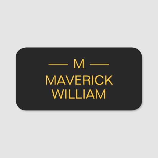 モノグラム金ゴールド 名札 (正面)