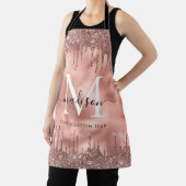 モノグラム金属バラ金ゴールドピンクグリッタードリップ エプロン (インサイチュ)