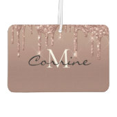 モノグラム金属バラ金ゴールド滴下グリッター車 カーエアーフレッシュナー (裏面)