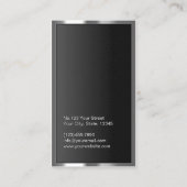 モノグラム金属フレームエレガント金ゴールド 名刺 (裏面)