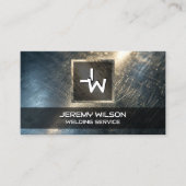 モノグラム金属溶接機建築修理手利業者 名刺 (正面)