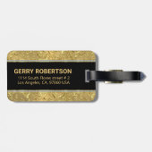 モノグラム金属金ゴールドダマスク ラゲッジタグ (裏面横)