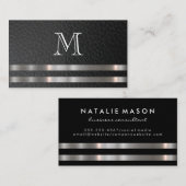 モノグラム金属銀トリムレザー 名刺 (正面/裏面)