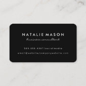 モノグラム金属銀トリム金ゴールドスパッタ 名刺 (裏面)