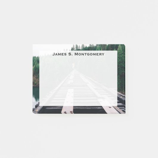 モノグラム鉄道は緑の森の水を追跡 ポストイット (正面)