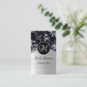 モノグラム銀フローラ名刺4 名刺 (スタンド正面)