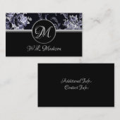 モノグラム銀フローラ名刺 名刺 (正面/裏面)