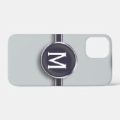 モノグラム銀箔タイプライター文字 Case-Mate iPhoneケース (裏面 (横))