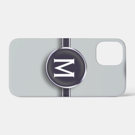 モノグラム銀箔タイプライター文字 Case-Mate iPhoneケース (裏面 (横))