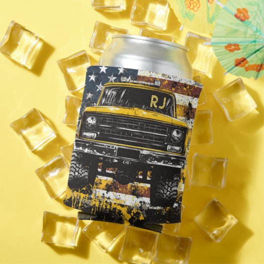 モノグラム集荷トラックフラググランジ 缶クーラー (インサイチュ 夏)