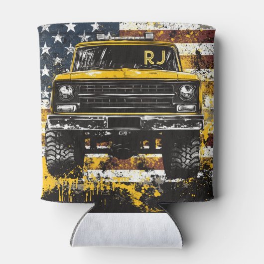 モノグラム集荷トラックフラググランジ 缶クーラー (裏面)