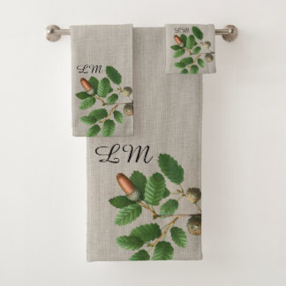 モノグラム離れオーク材 バスタオルセット