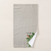 モノグラム離れオーク材 バスタオルセット (ハンドタオル)