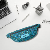 モノグラム離れ付き青色のパターン ファニーパック