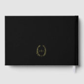 モノグラム離れ楕円金ゴールドブ結婚ラック ゲストブック (裏面)