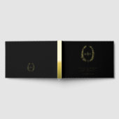 モノグラム離れ楕円金ゴールドブ結婚ラック ゲストブック (全面)