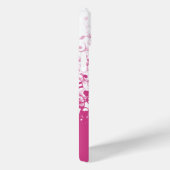 モノグラム雨の音楽ノート明るい赤紫色ピンク Case-Mate iPhoneケース (裏面 / 右)