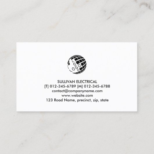 モノグラム電気工事士電気工事業者 名刺 (裏面)