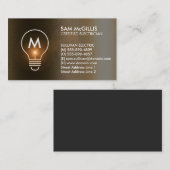 モノグラム電気工事士電気工事業者 名刺 (正面/裏面)