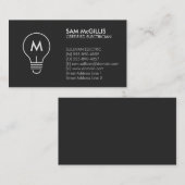 モノグラム電気工事士電気工事業者 名刺 (正面/裏面)