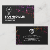 モノグラム電気工事士電気工事業者 名刺 (正面/裏面)