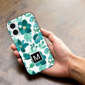 モノグラム青い花柄iPhoneケース Case-Mate iPhoneケース