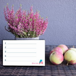 モノグラム青サンゴ文字Aノート ポストイット