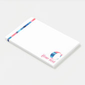 モノグラム青サンゴ文字Cノート ポストイット (アングル)