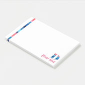 モノグラム青サンゴ文字Dポストイットノート ポストイット (アングル)