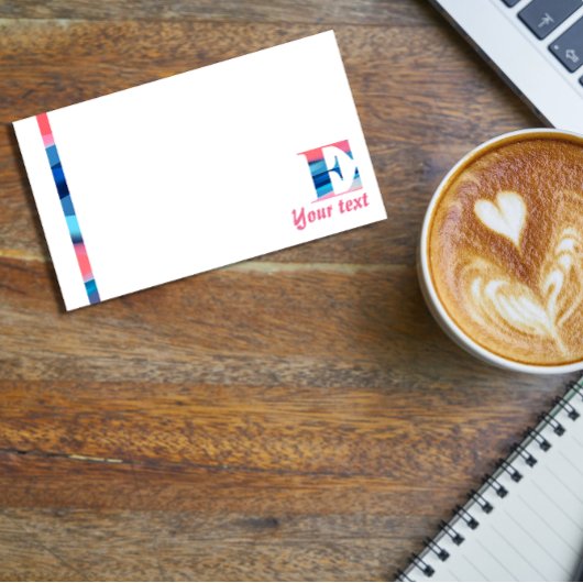 モノグラム青サンゴ文字Eノート ポストイット