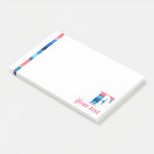 モノグラム青サンゴ文字Fノート ポストイット (アングル)