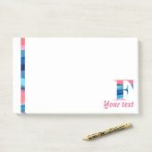 モノグラム青サンゴ文字Fノート ポストイット (デスク)