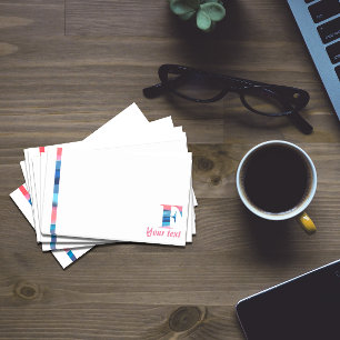 モノグラム青サンゴ文字Fノート ポストイット