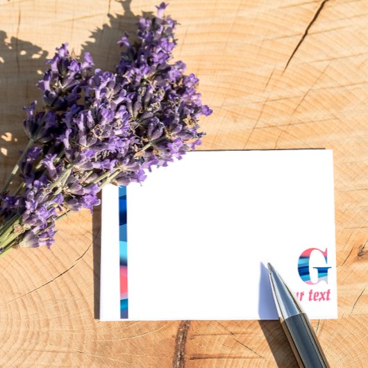 モノグラム青サンゴ文字Gノート ポストイット