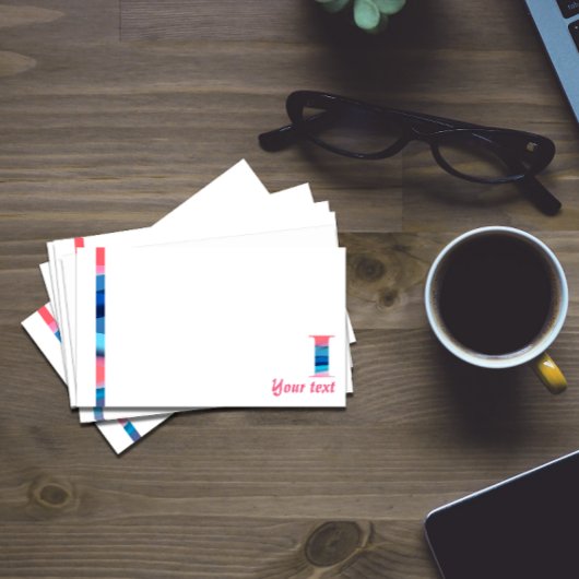 モノグラム青サンゴ文字I注 ポストイット