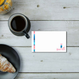 モノグラム青サンゴ文字Lノート ポストイット