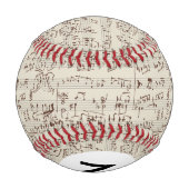 モノグラム音楽のノート 野球ボール (裏面)