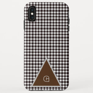 モノグラム風ラスティックチェック iPhone XS MAXケース