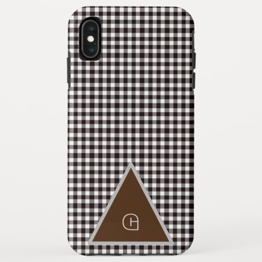 モノグラム風ラスティックチェック Case-Mate iPhoneケース (裏面)