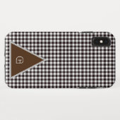 モノグラム風ラスティックチェック Case-Mate iPhoneケース (裏面(横))