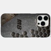 モノグラム風 さびれた雰囲気の男性向け オーダーメイド Case-Mate iPhoneケース (裏面 (横))