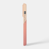 モノグラム風Rスマホケース - シンプルなイニシャルRデザイン iPhoneケース (左側面)