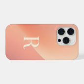 モノグラム風Rスマホケース - シンプルなイニシャルRデザイン iPhoneケース (裏面横)