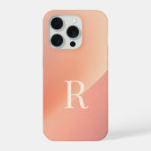 モノグラム風Rスマホケース - シンプルなイニシャルRデザイン iPhoneケース (裏面)