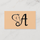 モノグラム馬の乗馬のクラシックな名刺 名刺 (裏面)