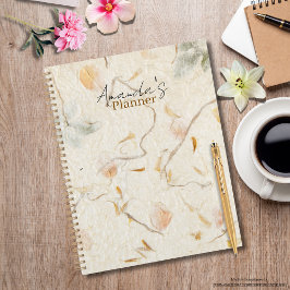 モノグラム高級自然美しい桑の紙 プランナー手帳