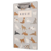 モノグラム魅力的キャットパターン猫好き クリップボード (左)